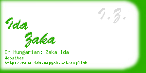 ida zaka business card